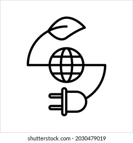 renewable energy icon. environmentally friendly sign. vector illustration on white background. eps 10
