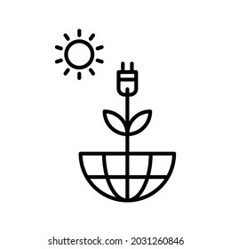 renewable energy icon. environmentally friendly sign. vector illustration