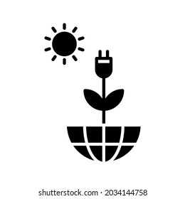 icono de la energía renovable. signo respetuoso con el medio ambiente. ilustración vectorial