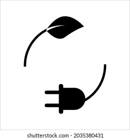 renewable energy icon. environmentally friendly sign. vector illustration on white background. eps 10