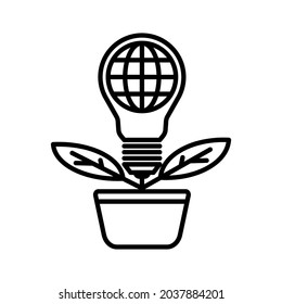 renewable energy icon. environmentally friendly sign. vector illustration