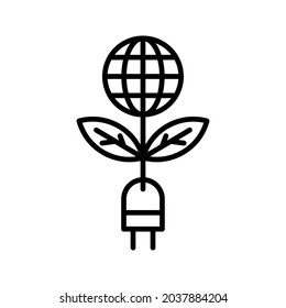 renewable energy icon. environmentally friendly sign. vector illustration