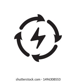 Renewable Energy icon. flat simple pictogram. Energy renewable vector illustration
