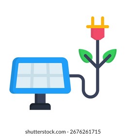Renewable Energy Icon Flat Vector Illustration
