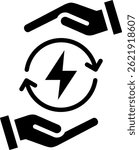 Renewable Energy Icon Glyph Vector Illustration