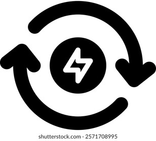 Renewable Energy Icon Glyph Vector Illustration