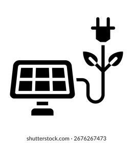 Renewable Energy Icon Glyph Vector Illustration