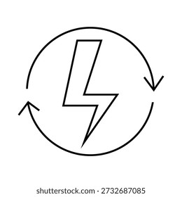 Icono de energía renovable Ilustración Elemento Diseño