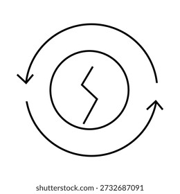 Icono de energía renovable Ilustración Elemento Diseño