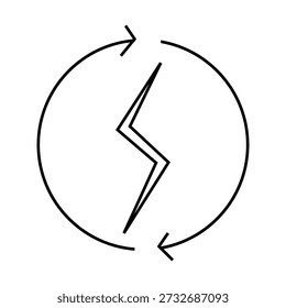 Icono de energía renovable Ilustración Elemento Diseño