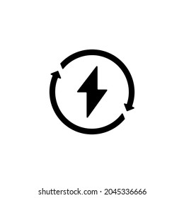 Icono de energía renovable aislado de diseño de estilo plano.