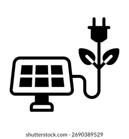 Renewable Energy Icon Mixed Vector Illustration