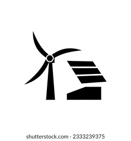 Renewable energy icon on white background
