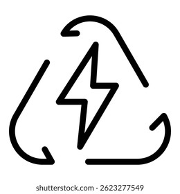 Renewable energy icon. Outline renewable energy vector icon for web design isolated on white background