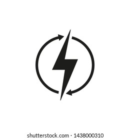 Renewable energy icon. Energy recycle. Vector.