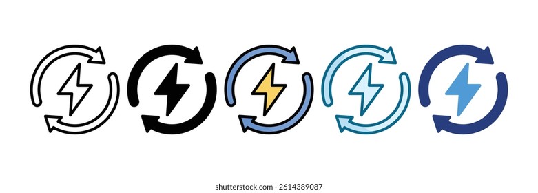 Renewable Energy Icon Set Multiple Style Collection