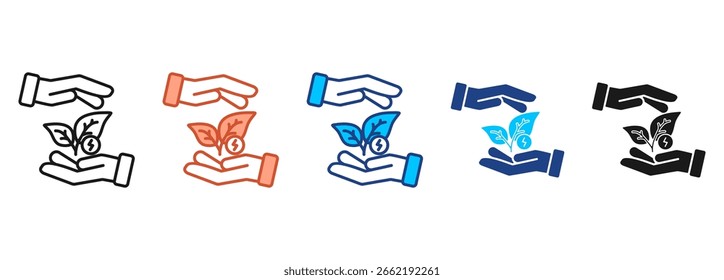 Renewable Energy Icon Set Multiple Style Collection