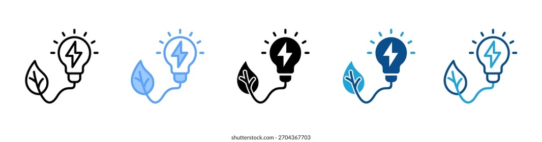 Renewable Energy icon sheet multiple style collection
