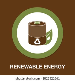 Symbol für erneuerbare Energien - einfach, Vektorgrafik, Symbol für Website-Design, mobile App, i. Vektorgrafik