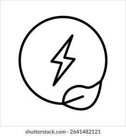 Renewable energy Icon ,Symbol isolated white background. vector illustration. color editable.
