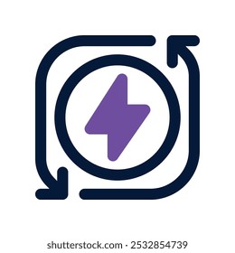 ícone de energia renovável. ícone de tom duplo vetorial para o seu site, celular, apresentação e design de logotipo.