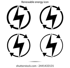 Renewable energy icon vector illustration graphic on background