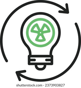 Imagen vectorial de icono de energía renovable. Adecuado para aplicaciones web móviles y medios de impresión.