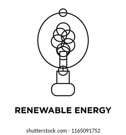 Renewable energy icon vector isolated on white background, Renewable energy transparent sign