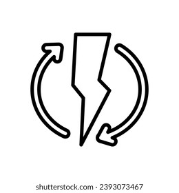 renewable energy icon vector in line style