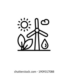 Renewable Energy icon in vector. Logotype