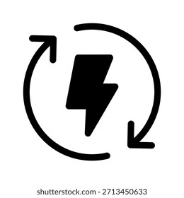Icono de energía renovable Ilustración de diseño de símbolo de Vector
