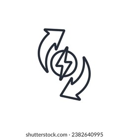 icono de la energía renovable. vector.Acto editable.Signo de estilo lineal para uso de diseño web,logotipo.Ilustración de símbolo