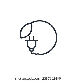 renewable energy icon. vector.Editable stroke.linear style sign for use web design,logo.Symbol illustration.