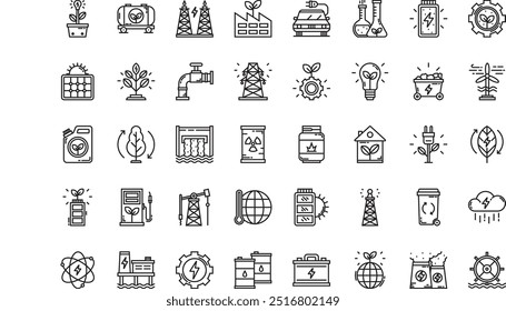 Renewable energy icons High-Quality Vector Icons Collection with Editable Stroke. Ideal for Professional and Creative Projects.