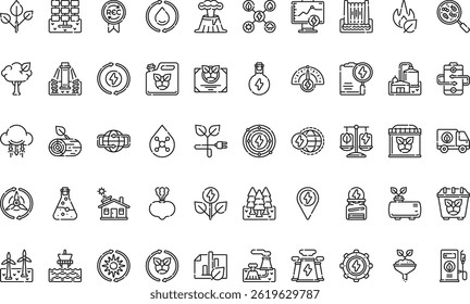 Renewable energy icons Simple vector icon. Illustration symbol design template for web mobile UI element. 