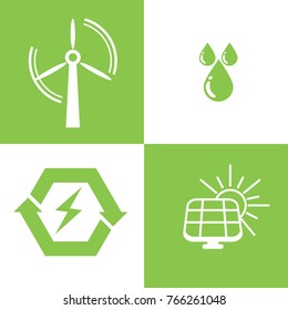 renewable energy icons in vector illustration 