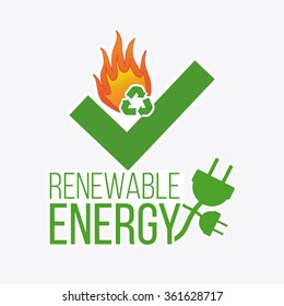 renewable energy illustration over white color background