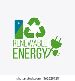 renewable energy illustration over white color background