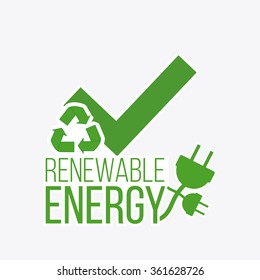 Renewable Energy Illustration Over White Color Stock Vector (Royalty ...