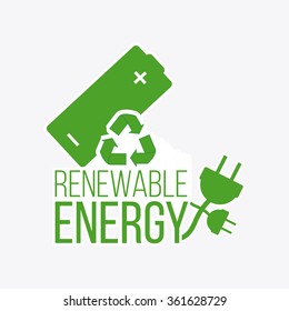 renewable energy illustration over white color background