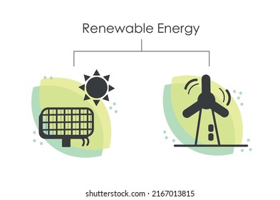 renewable energy infographic icon vector illustration 