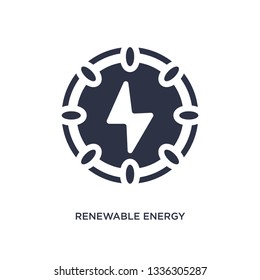 renewable energy isolated icon. Simple element illustration from ecology concept. renewable energy editable logo symbol design on white background. Can be use for web and mobile.