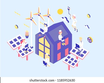 Renewable Energy Isometric 