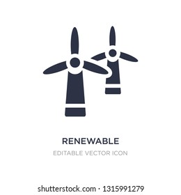 renewable energy label icon on white background. Simple element illustration from General concept. renewable energy label icon symbol design.