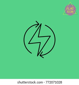 renewable energy line icon