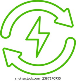 renewable energy line icon illustration