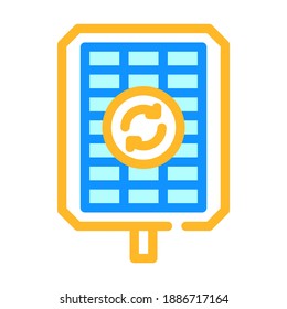 vector de icono de línea de energía renovable. signo de color de energía renovable. ilustración de símbolo aislado