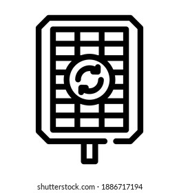 renewable energy line icon vector. renewable energy sign. isolated contour symbol black illustration