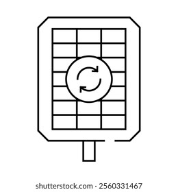 renewable energy line icon vector. renewable energy sign. isolated contour symbol black illustration