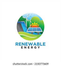 Renewable Energy Logo Design Icon Vector Stock Vector (Royalty Free ...